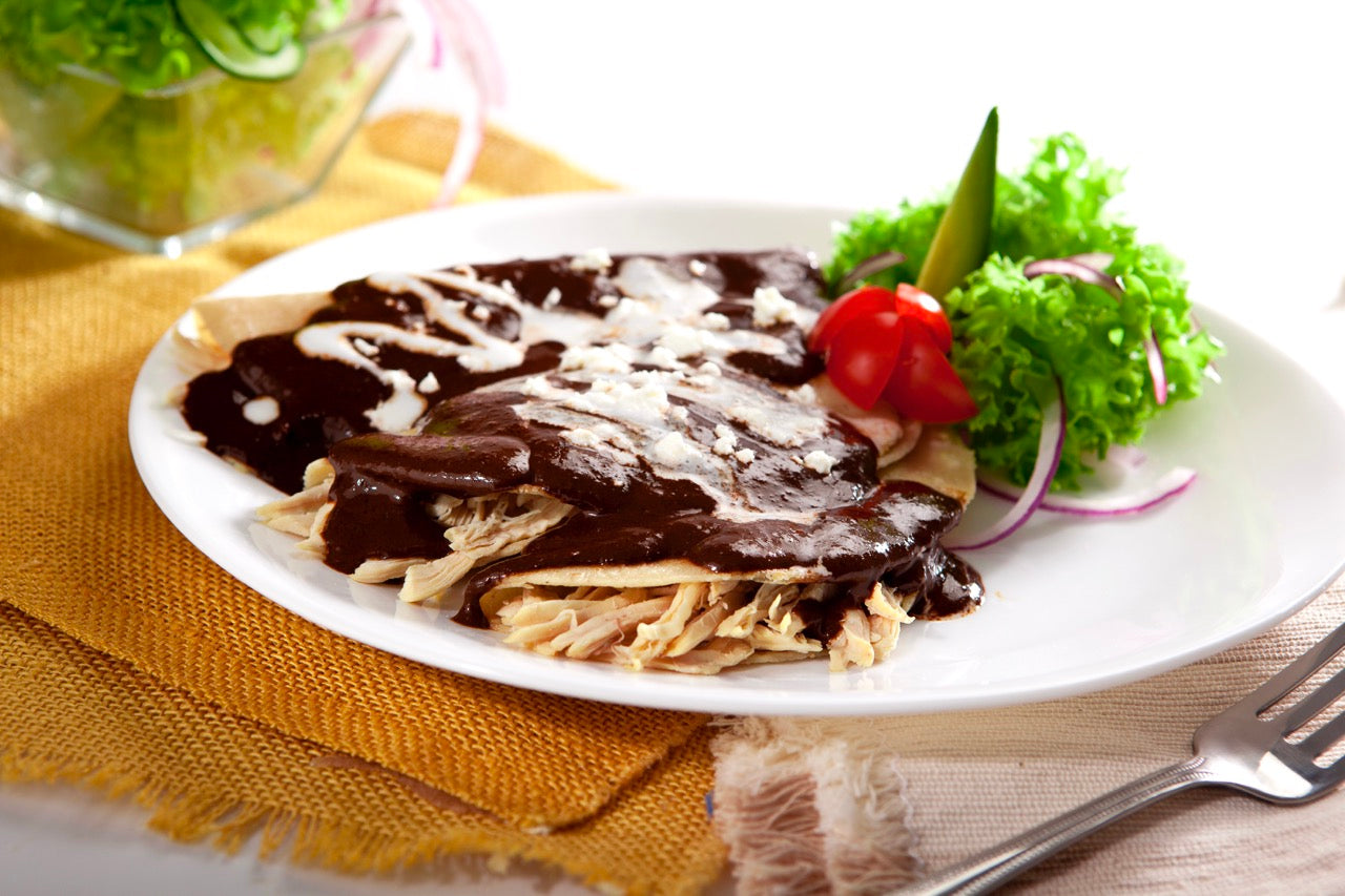 Enmoladas con Pollo Deshebrado